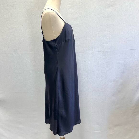 Banana Republic Navy Blue Cascade Slip Dress Size 8 Knee Length - Picture 8 of 14